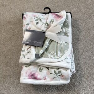 Modern Moments by Gerber Girl Baby Floral Ivory Blanket NEW 30x40